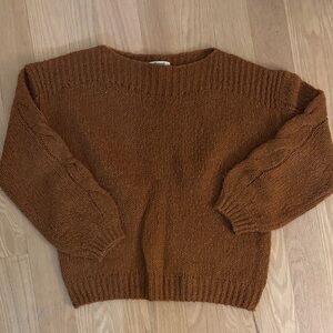 Madewell Warm Brown Crew Neck Sweater